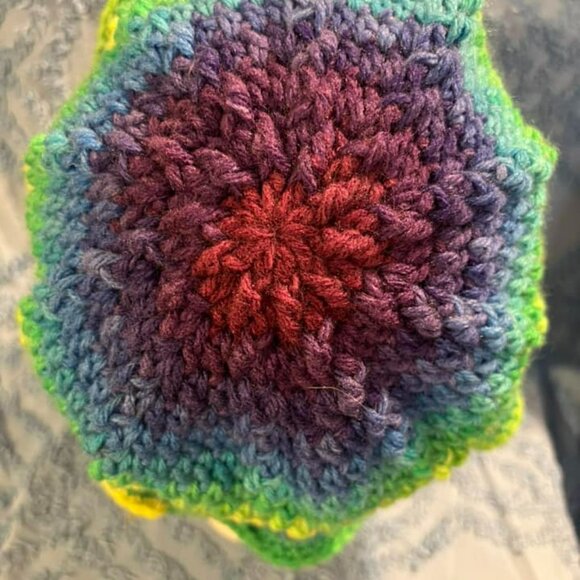 🐻Adult Bucket Hat - New Handmade Blue and Purple Toned - 7.5" Cap - Picture 4 of 6